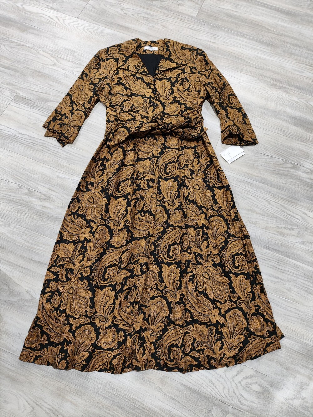Bigio Collection Dress Gold And Black Rare!! New With tags